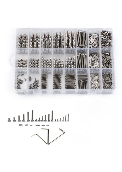 1080PCS M2/m3/m4 Paslanmaz Çelik Altıgen Soket Cıvatası ve Somunlar Set Bağlantı Elemanı Altıgen Soket Baş Kapak Vidaları 3pcs Fındık Anahtar Kiti (Yurt Dışından) modelleri