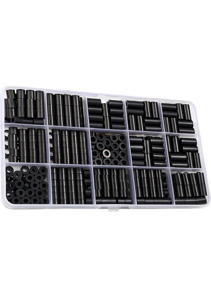 550 Pcs Elektrik Çıkış Vidalı Aralayıcıları Siyah Naylon Yuvarlak Ara Ara Aralayı M3/m4 Vidalar Için Anahtar ve Yer (Yurt Dışından)