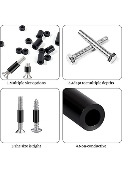 550 Pcs Elektrik Çıkış Vidalı Aralayıcıları Siyah Naylon Yuvarlak Ara Ara Aralayı M3/m4 Vidalar Için Anahtar ve Yer (Yurt Dışından) fırsatları