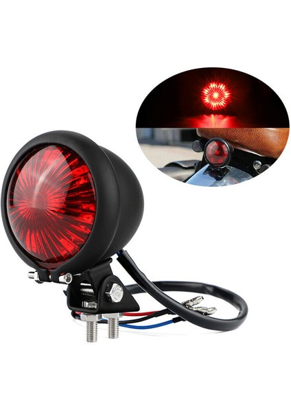 Bobber Chopper Cafe Siyah Için LED Arka Stop Lambası Fren Durdurma Moto (Yurt Dışından) modelleri