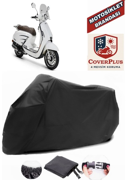 Rks Bitter 50 Siyah Motorsiket Brandası Motor Örtüsü Çadır Su Geçirmez Motosiklet Kılıfı Motor Brandası