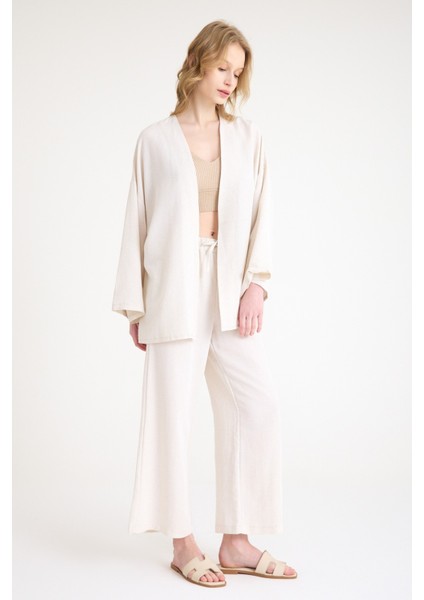 Keten Kadın Salaş Kimono Ikili Takim indirimleri