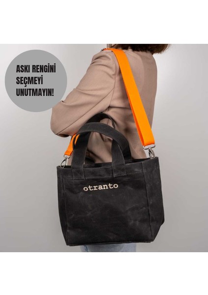 Nova Mumlu Kanvas Çanta - Antrasit