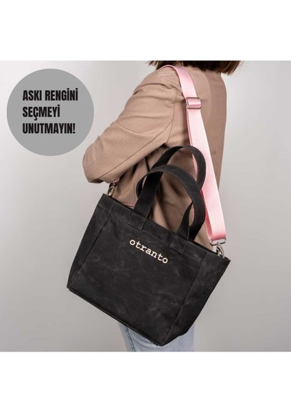 Nova Mumlu Kanvas Çanta - Antrasit