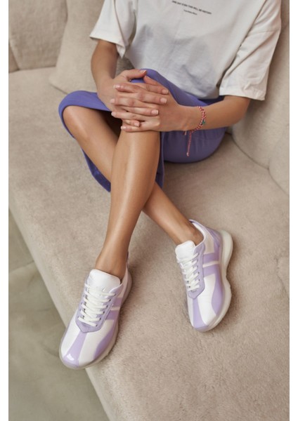 Fabiana Kadin Beyaz Lila Detay Airtaban Detay Sneakers fiyatları