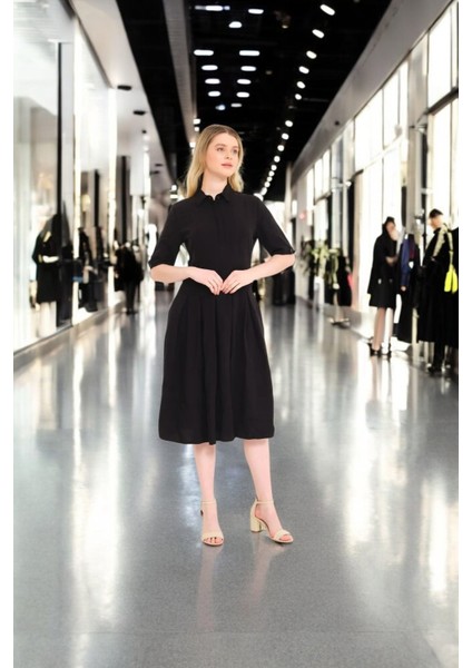 Yazlık Rahat Şık Keten Elbise