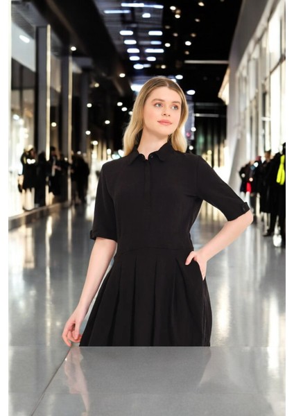 Yazlık Rahat Şık Keten Elbise indirimleri