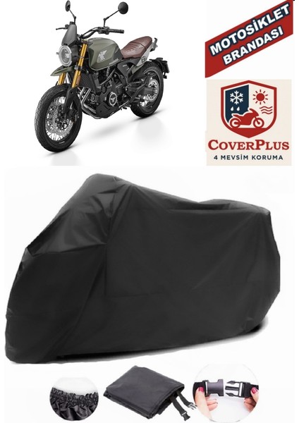 Seiemmezzo Scr Siyah Motorsiket Brandası Motor Örtüsü Çadır Su Geçirmez Motosiklet Kılıfı Motor Brandası
