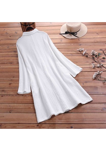 Günlük Rahat Baharlık Salaş Gömlek Yaka Elbise modelleri
