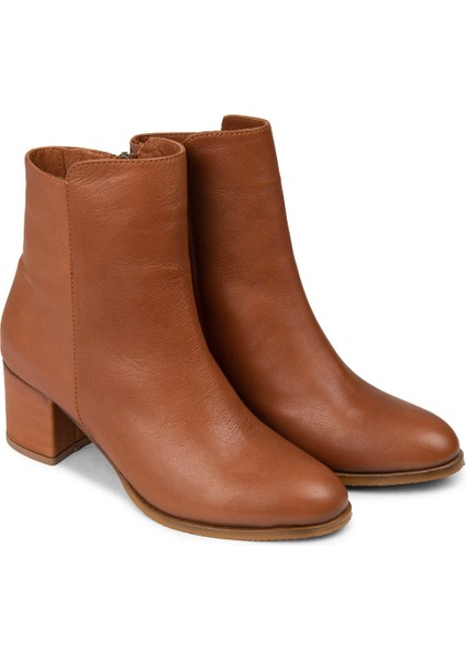 Kadın Hakiki Deri Taba Renk Fermuarlı Bot - A5810ZTBAC01 modelleri