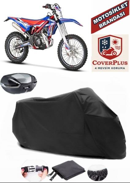 Beta Xtrainer Motor Brandası Siyah Arka Çanta Uyumlu Motorsiket Brandası Motor Örtüsü Çadır Su Geçirmez Motosiklet Kılıfı Motor Brandası