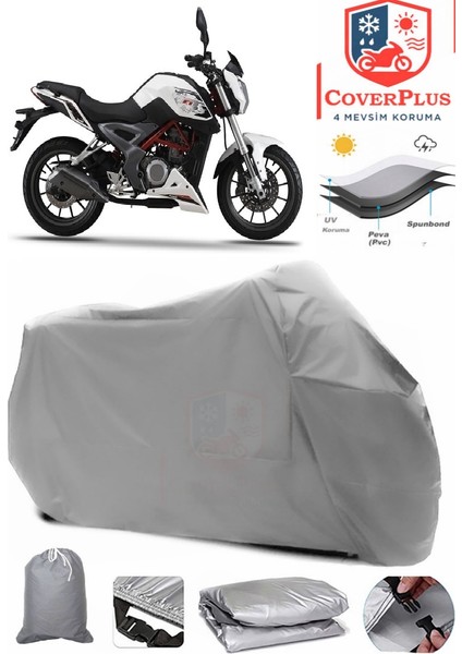 Benelli Tnt 250 Gri Motorsiket Brandası Motor Örtüsü Çadır Su Geçirmez Motosiklet Kılıfı Motor Brandası