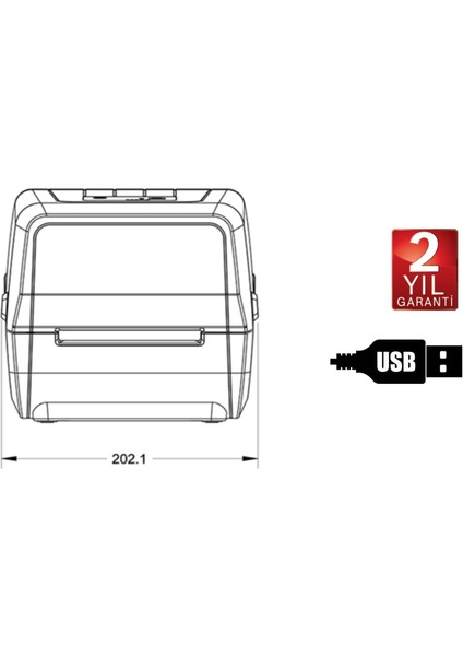 ZD 220 T Termal Etiket Barkod Yazıcı