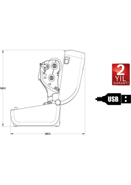 ZD 220 T Termal Etiket Barkod Yazıcı