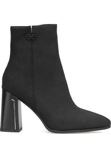 25K137 Kadın Topuklu Bot Siyah