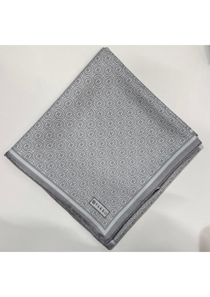 Tivil Monogram Ipek Eşarp 41408-GÜMÜŞ