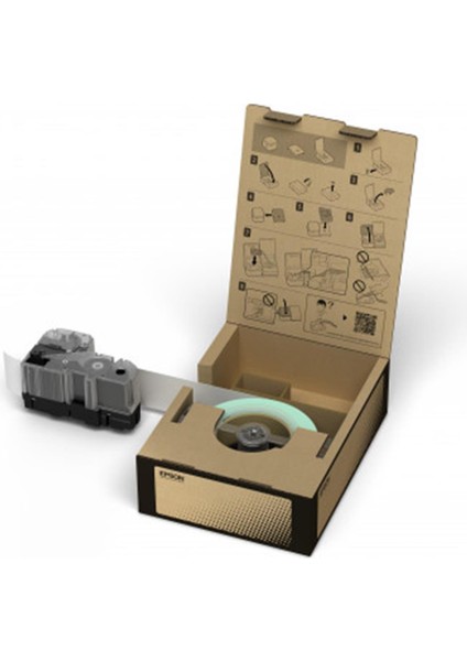 Epson BR-VN50WB Vinil Beyaz Üzeri Siyah 50MM 45METRE Etiket