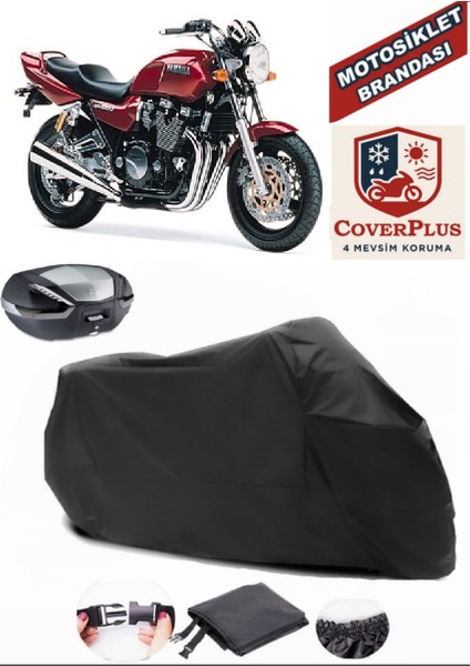 Yamaha Xjr 1200 Motor Brandası Siyah Arka Çanta Uyumlu Motorsiket Brandası Motor Örtüsü Çadır Su Geçirmez Motosiklet Kılıfı Motor Brandası