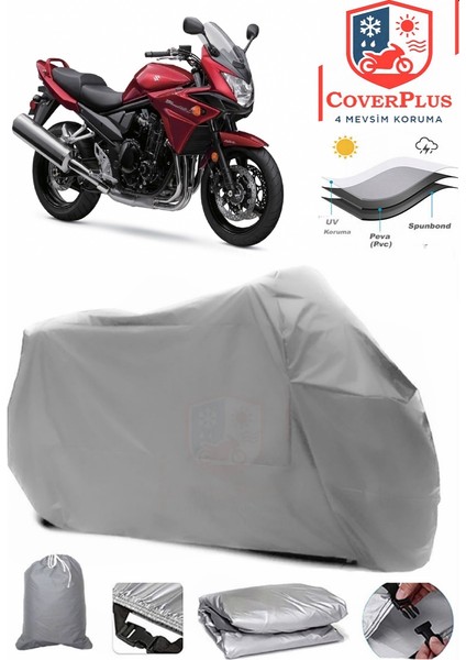 Suzuki Gsf 650 Bandit S Gri Motorsiket Brandası Motor Örtüsü Çadır Su Geçirmez Motosiklet Kılıfı Motor Brandası