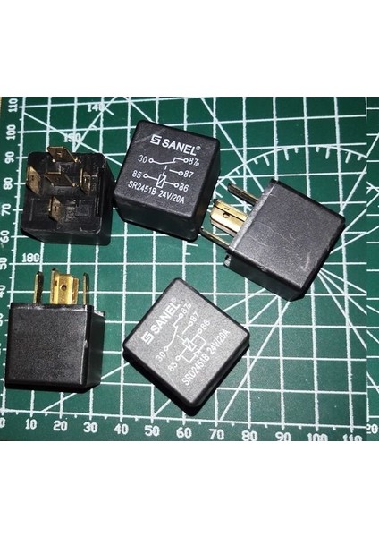 Sanel 24V Röle 5 Uçlu 20A Çift Platin SRD2451B 24V/20A - 5 Adet fiyatları