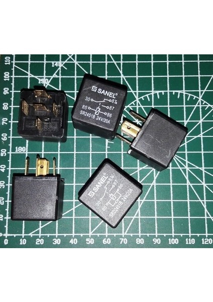 Sanel 24V Röle 5 Uçlu 20A Çift Platin SRD2451B 24V/20A - 5 Adet modelleri