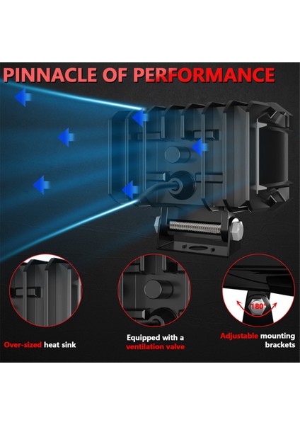 Adet 100W Çalışma Lambası, Sınırsız LED Pod Lambaları, LED Sürüş Sis Lambaları, Off-Road Atv Utv Kamyonları Için LED Çalışma Lambaları (Yurt Dışından) fırsatları