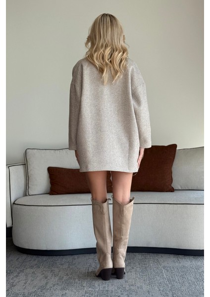 Vizon 1. Sınıf Kalite Balık Sırtı Oversize Kaşe Kaban