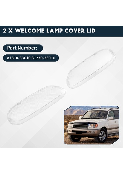 Toyota Prado LC120 LC100 Lexus ES300 LX470 GX470 Araba Kapısı Lambası Hoş Geldiniz Lambası Kapağı 81310-33010 81230-33010 (Yurt Dışından) indirimleri