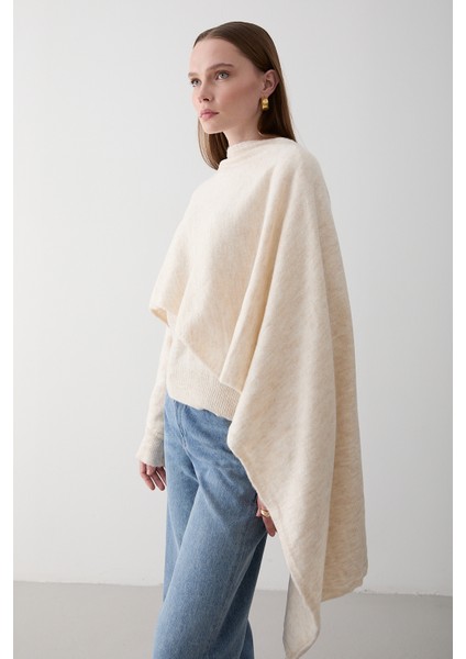 Taş Atkı Detaylı Triko Kazak - 98073