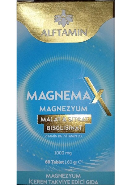 Aftamin Magnemax Magnezyum 1000 Mg 60 Tablet fiyatları