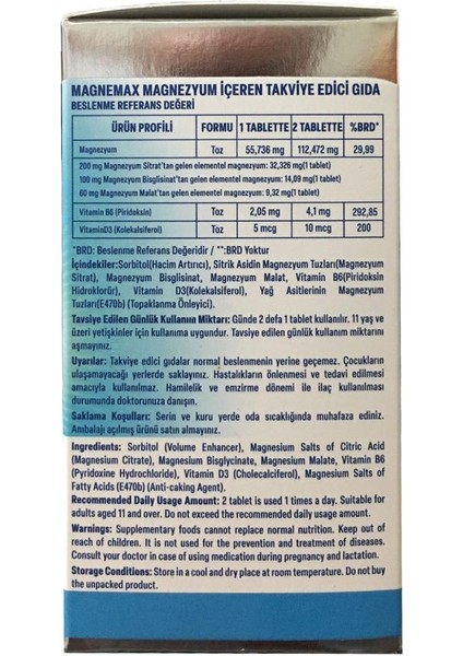 Aftamin Magnemax Magnezyum 1000 Mg 60 Tablet modelleri