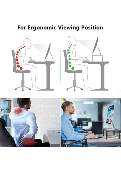Yükseklik Ayarlanabilir Bilgisayar Dizüstü Bilgisayar Tv Masaüstü Monitör Standı Yükseltici (Yurt Dışından) fırsatları