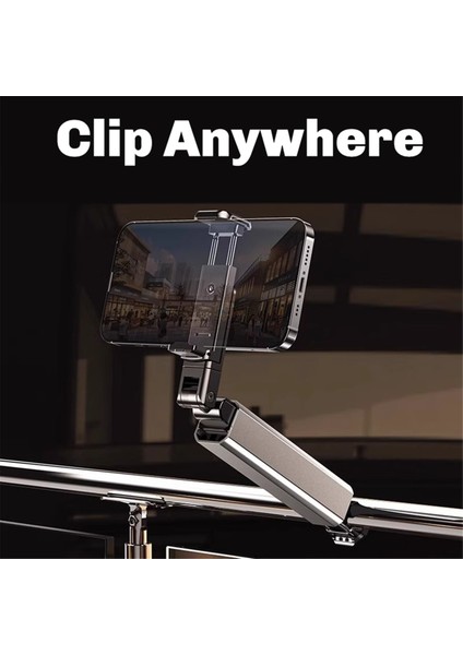 Ayarlanabilir Telefon Standı 360° Dönebilen Katlanabilir Kanca Gümüş (Yurt Dışından) fırsatları