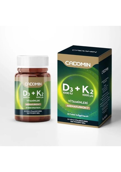 D3+K2 Vitaminleri 60 Softjel Kapsül