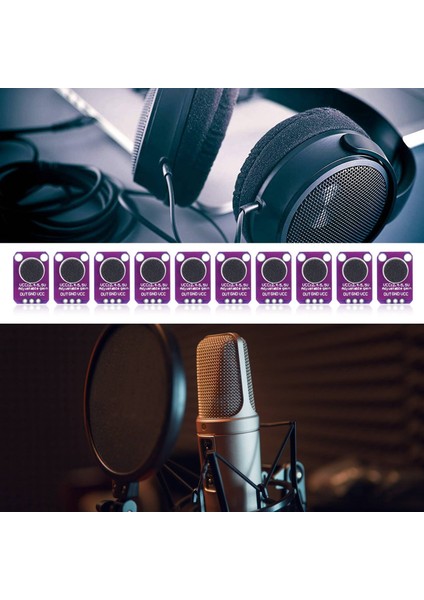 Arduino Için 10 Adet Elektret Mikrofon Amplifikatörü Ayarlanabilir MAX4466 Modülü Mikrofon Ön Amplifikatörü Mor Breakout Kartı (Yurt Dışından) fiyatları