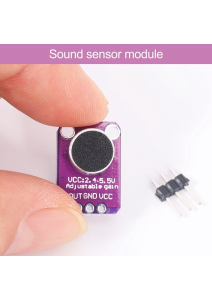 Arduino Için 10 Adet Elektret Mikrofon Amplifikatörü Ayarlanabilir MAX4466 Modülü Mikrofon Ön Amplifikatörü Mor Breakout Kartı (Yurt Dışından) fırsatları