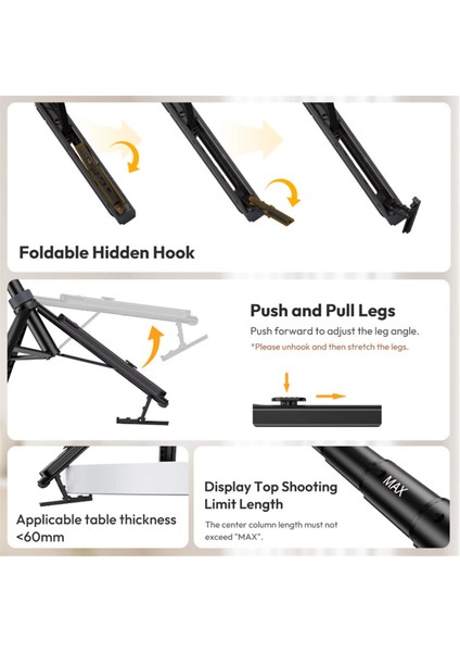 Ulanzi TT88 Telefon ve Masaüstü Çekim Için Üstten Üçayaklı Tripod Mantis Braketi (Yurt Dışından) modelleri