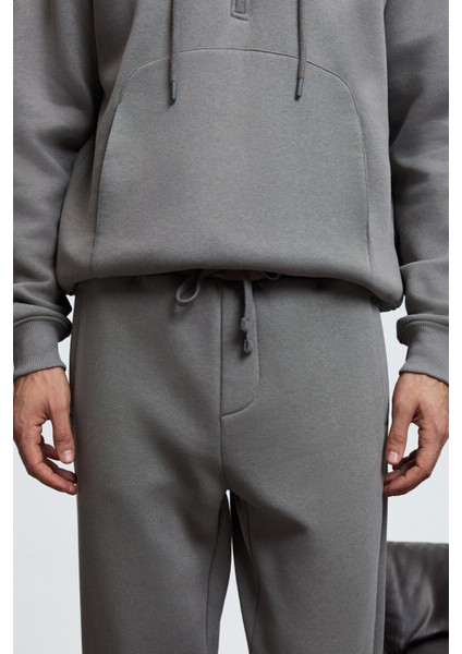 ANSEL Erkek Lastikli Dar Paça Üç Cepli Yumuşacık Organik Pamuklu Koyu Gri Eşofman Altı indirimleri