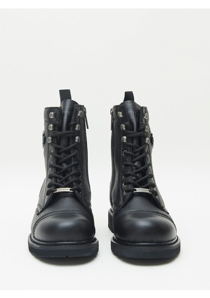 025M100553 Colmar Erkek Bot - Siyah Baskılı Deri