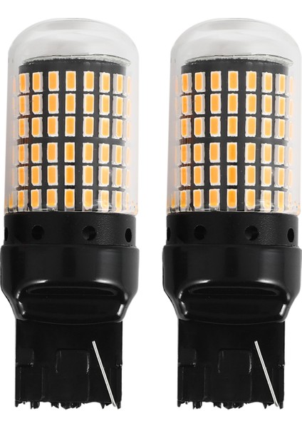 2 Adet Araba LED Ampulleri 3157 P27-7W T25 LED P27W Canbus Lambası Yüksek Güç Hatasız Geri Vites Lambası Fren Lambası Sarı (Yurt Dışından) fiyatları