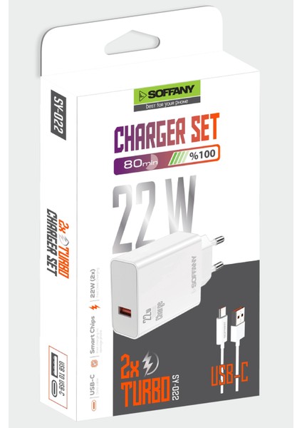 SY-022 22W TURBO USB-C Şarj & Data Kablosu fiyatları
