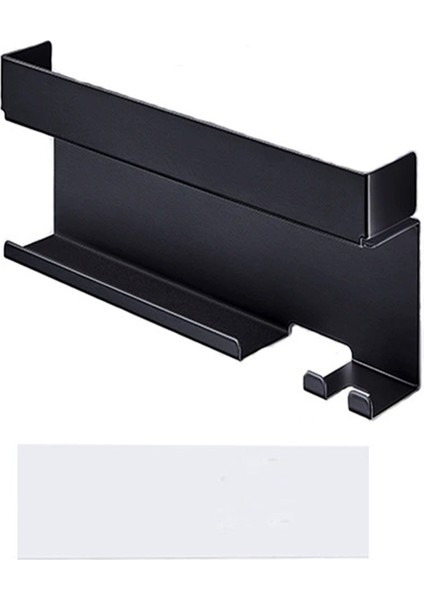 Saç Kurutma Makinesi ve Şekillendirici Askısı, Duvara Monte, Siyah, Kendinden Yapışkanlı. (Yurt Dışından)