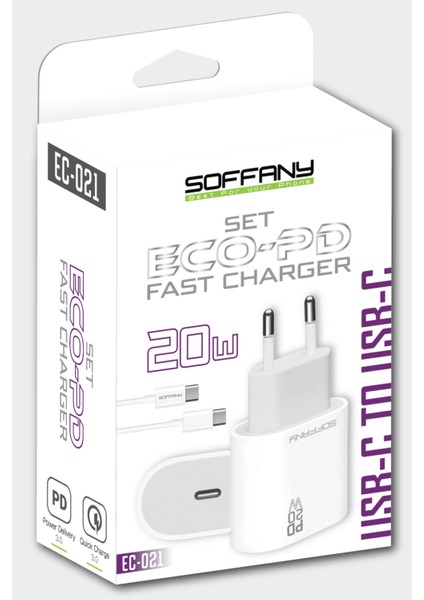 EC-021 20W ECO-PD Hızlı Şarj USB-C to Type-C fiyatları