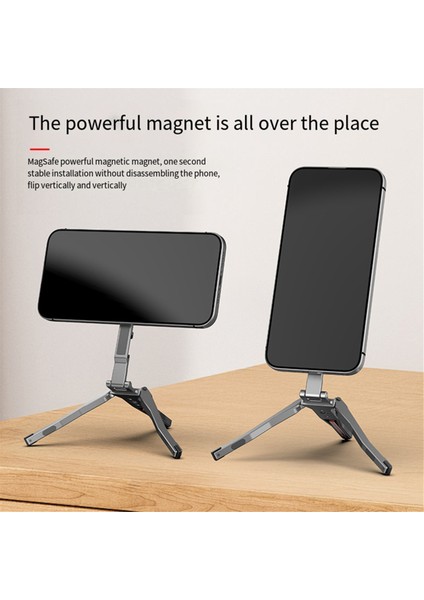 Kancalı Katlanabilir Manyetik Cep Telefonu Tripod Tutucu (Yurt Dışından) fiyatları
