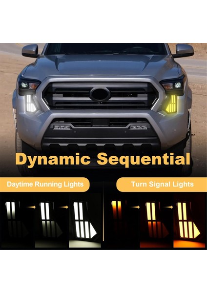 Toyota Tacoma 2024 2025 Sis Lambası Için LED Gündüz Farı Dinamik Sinyal Lambası Aksesuarları (Yurt Dışından) fırsatları