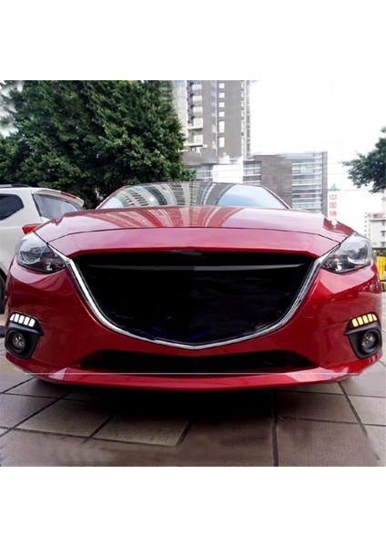 Mazda 3 2014-2016 Için LED Gündüz Farları Beyaz Gündüz Farı Sis Lambası Amber Sinyal Lambası Aksesuarları (Yurt Dışından) fırsatları
