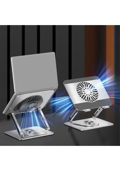 Masaüstü Dizüstü Bilgisayar Tutucu 360 Derece Dönebilen Metal Dizüstü Bilgisayar Yükseltici Gümüş (Yurt Dışından) fırsatları