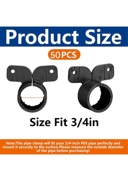 50 Adet Askı Borusu Kelepçesi Kelebek Tipi Pex 3/4 Inç (Yurt Dışından) indirimleri