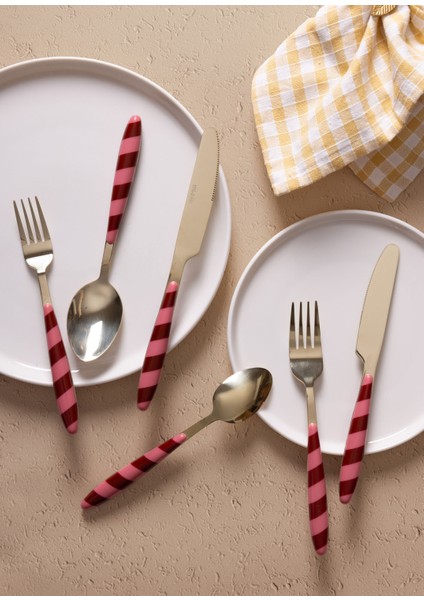 Joy Çatal Kaşık Bıçak Takımı Pembe Gold 36 Parça fiyatları