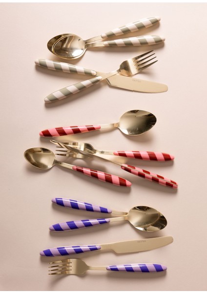 Joy Çatal Kaşık Bıçak Takımı Pembe Gold 36 Parça modelleri